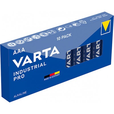 Батарейки лужні Varta Industrial PRO AAA, 10 шт./уп.