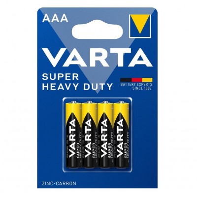 Батарейки VARTA SUPER HEAVY DUTY AAA ZINC-CARBON, 4 шт./уп. (02003101414)