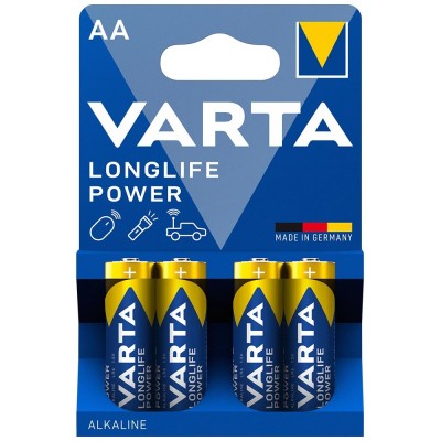 Батарейки лужні VARTA Longlife Power Alkaline AA, 4 шт./уп.