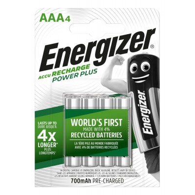 Акумулятори Energizer Recharge Power Plus AAA 700 mAh, LSD Ni-MH, 4 шт./уп.
