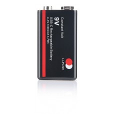 Акумулятор Soshine 1000 mAh, Крона 9V, Li-Po з портом USB Type-C