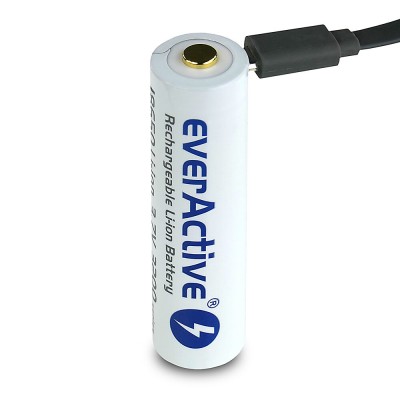 Акумулятор EverActive 18650 3200 Series Li-ion із вбудованим зарядним від micro USB, із захистом (Protected)