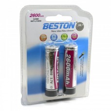 Акумулятор BESTON 18650 2600mAh із захистом (Protected), 2 шт./уп.