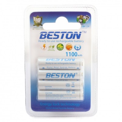 Акумулятор BESTON AAA 1100 mAh RTU, 4 шт./уп. (AAB1801)