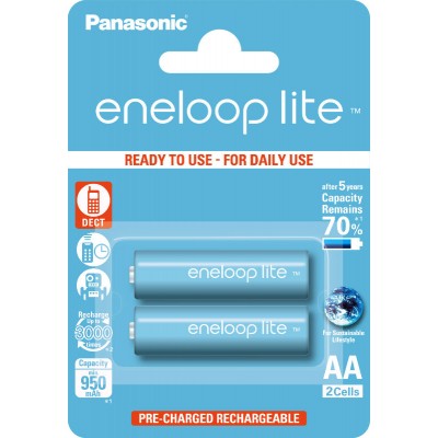 Акумулятори Panasonic Eneloop Lite AA 950 mAh, 2 шт./уп.