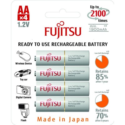 Акумулятори Fujitsu AA 2000 mAh, 4 шт./уп., (HR-3UTCEU(4B))