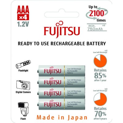 Акумулятори Fujitsu AAA 800 mAh, 4 шт./уп., (HR-4UTCEU(4B))