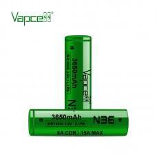 Акумулятор Vapcell N36 INR18650 3650 mah, 8A/15A, Li-ion 3.6V