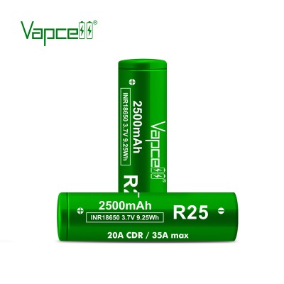 Акумулятор Vapcell R25 INR18650 2500 mah, 20A/35A, Li-ion 3.7V