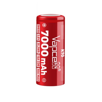Акумулятор Vapcell K70 INR26650 7000 mah, 15A/30A, Li-ion 3.6V