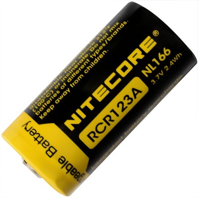 Акумулятор Nitecore NL166 16340 (CR123A) 650 mAh із захистом, Li-ion 3.7V