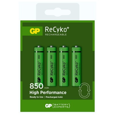 Акумулятори GP Recyko+ ААA 850 mAh High Performance, 4 шт./уп.