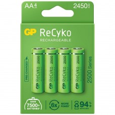 Акумулятори GP Recyko АА 2500 Series, LSD Ni-MH 1.2V, 4 шт./уп.