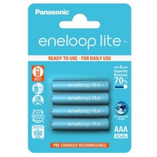 Акумулятори Panasonic Eneloop Lite AAA 600 mAh (min.550mah), 4 шт./уп. (BK-4LCCE/4BE)
