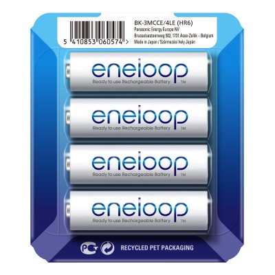 Акумулятори Panasonic Eneloop AA 2000 mAh (min.1900mah), 4 шт./уп. Sliding Pack, (BK-3MCCE/4LE)