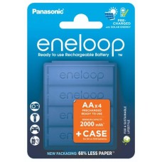 Акумулятори Panasonic Eneloop AA 2000 mAh, 4 шт./уп. + кейс (BK-3MCDEC4CP)