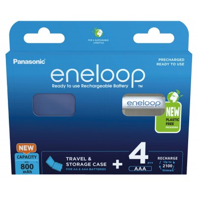 Акумулятори Panasonic Eneloop AAA 800 mAh, 4 шт./уп.+кейс (BK-4MCDEC4BE)