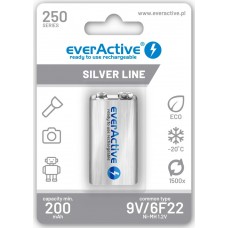Акумулятор EverActive Silver Line 250 Series, КРОНА 9V Ni-MH