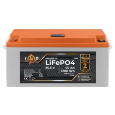 Акумулятор LogicPower LiFePO4 25,6V - 50 Ah (1280Wh) (BMS 80A/40A) LCD для ИБП