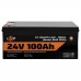 Акумулятор LogicPower LP LiFePO4 24V (25,6V) - 100 Ah (2560Wh) (Smart BMS 100А) з BT для ДБЖ