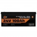 Акумулятор LogicPower LP LiFePO4 24V (25,6V) - 100 Ah (2560Wh) (Smart BMS 100А) з BT для ДБЖ