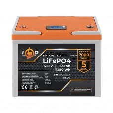 Акумулятор LogicPower LP LiFePO4 12,8V - 100 Ah (1280Wh) (BMS 100A/50А) LCD