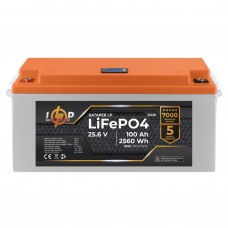Акумулятор LogicPower LiFePO4 24V (25,6V) - 100 Ah (2560Wh) (BMS 200/100А) LCD