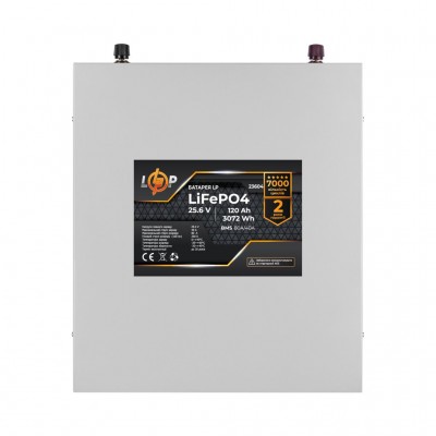 Акумулятор LogicPower LP LiFePO4 25,6V - 120 Ah (3072Wh) (BMS 80A/40А) метал