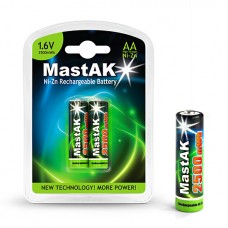 Акумулятори MastAK AA 2500mWh Ni-Zn 1.6V, 2 шт./уп.