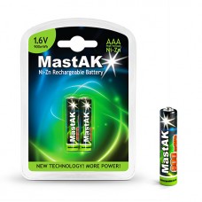 Акумулятори MastAK AAA 900mWh Ni-Zn 1.6V, 2 шт./уп.