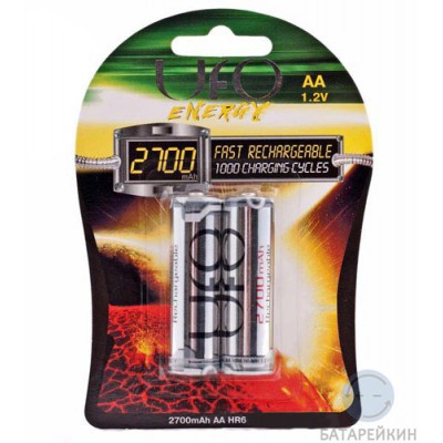 Акумулятори UFO AA 2700 mAh 2 шт./уп.