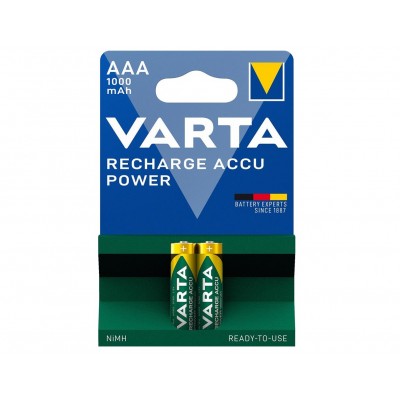 Акумулятори VARTA Recharge ACCU AAA 1000mAh RTU, 2 шт./уп. (05703301402)
