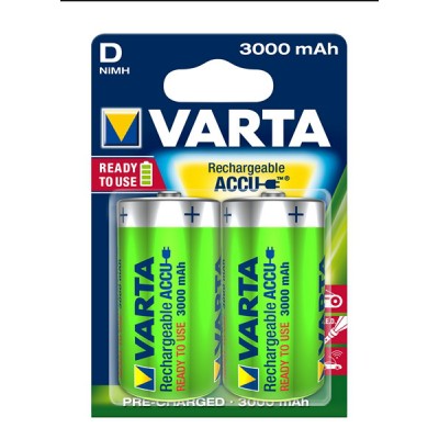 Акумулятор VARTA Rechargeable ACCU D 3000mAh RTU, 2 шт./уп. (56720101402)