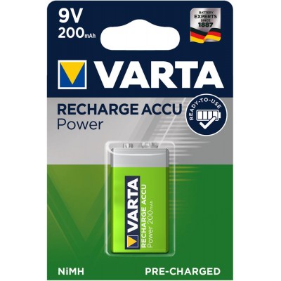 Акумулятор VARTA RECHARGEABLE ACCU Крона 9V 200 mAh Ni-MH
