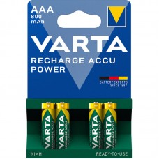 Акумулятори VARTA Recharge ACCU AAA 800 mAh RTU, 4 шт./уп. (56703)