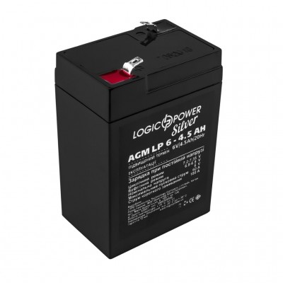 Акумулятор LogicPower AGM LP 6V - 4.5 Ah Silver