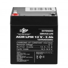 Акумулятор LogicPower AGM LPM 12V - 5 Ah