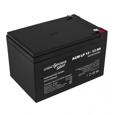 Акумулятор LogicPower AGM LP 12V - 12 Ah Silver
