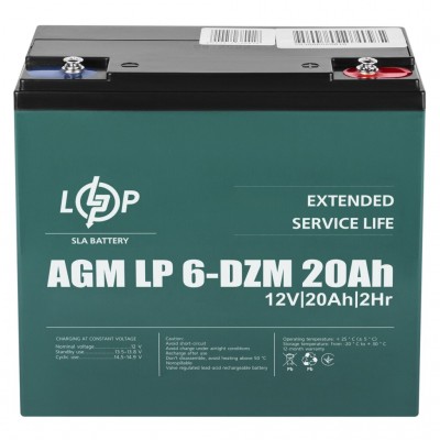 Тяговий свинцево-кислотний акумулятор LogicPower LP 6-DZM-20 Ah