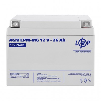 Акумулятор мультигелевий LogicPower LPM-MG 12V - 26 Ah