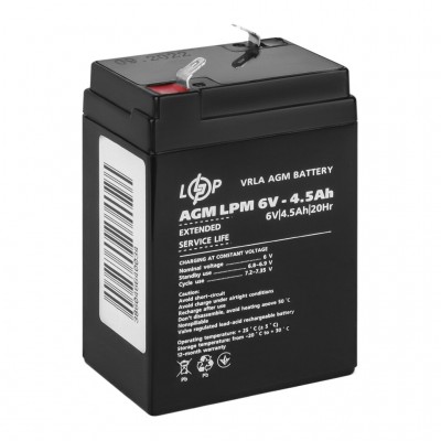 Акумулятор LogicPower AGM LPM 6V - 4.5 Ah