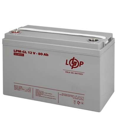 Акумулятор гелевий LogicPower LPM-GL 12V - 80 Ah