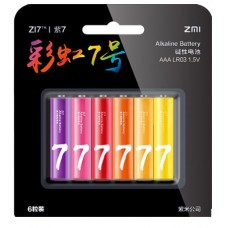 Батарейки Xiaomi ZI7 AAA Rainbow ALKALINE, 6 шт./уп.