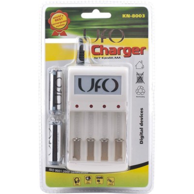 Зарядний пристрій UFO KN-8003 + 2хHR6 AA 2500 mAh NI-MH