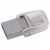 Флешка Kingston 32GB USB 3.1+Type-C DT Micro Metal Silver