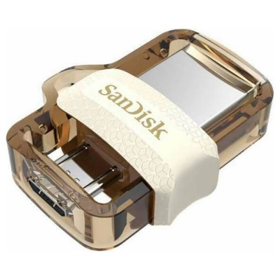 Флешка SanDisk 64GB USB 3.0 Ultra Dual Drive m3.0 OTG White-Gold