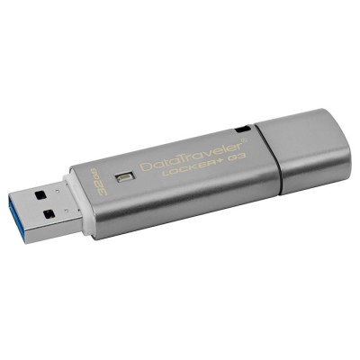 Флешка Kingston 32GB USB 3.0 DT Locker+ G3 Metal Silver Security
