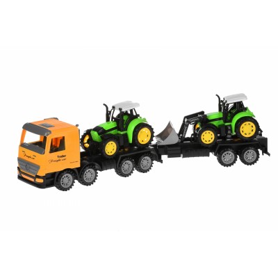 Машинка інерційна Same Toy Super Combination Тягач жовтий з трактором та бульдозером 98-90Ut-2