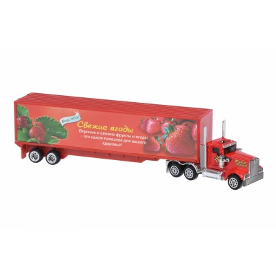 Машинка Same Toy Diecast Тягач із причепом полуниця SQ80911-2Ut-3
