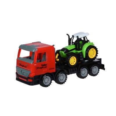 Машинка інерційна Same Toy Super Combination Тягач Червоний з трактором 98-84Ut-1